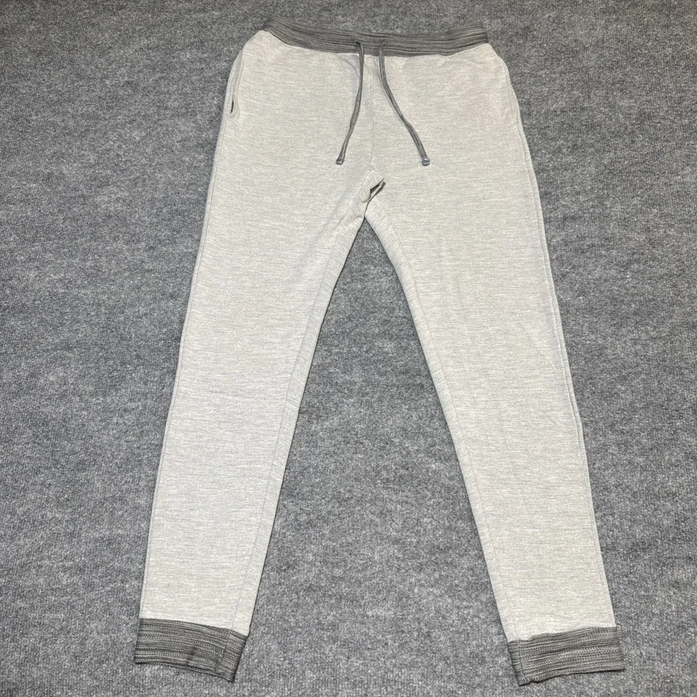 Mugsy Sweatpant Joggers Men Small Gray Stretch Tapered Drawstring Cozy Pants‎